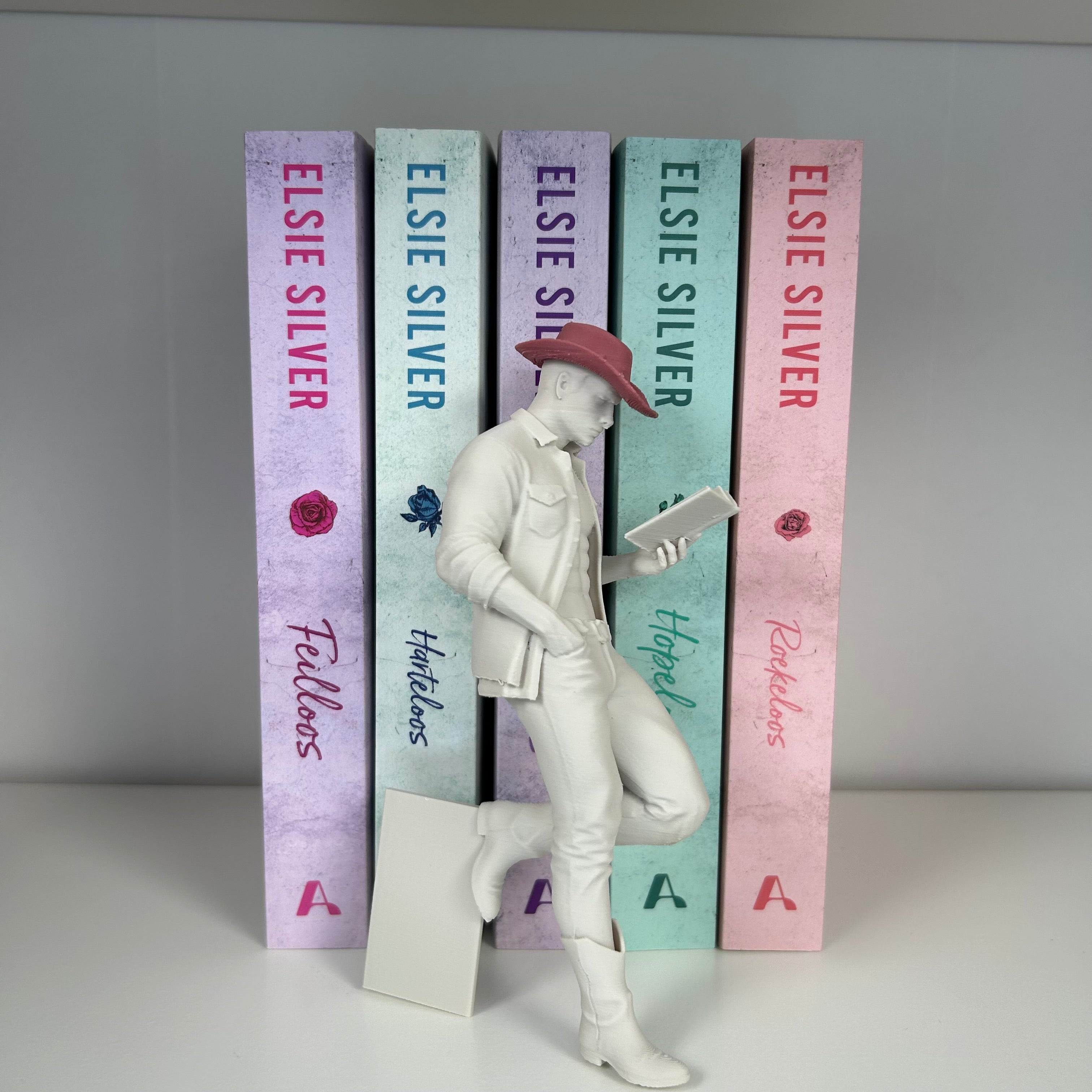 Hot cowboy reader bookshelf decor