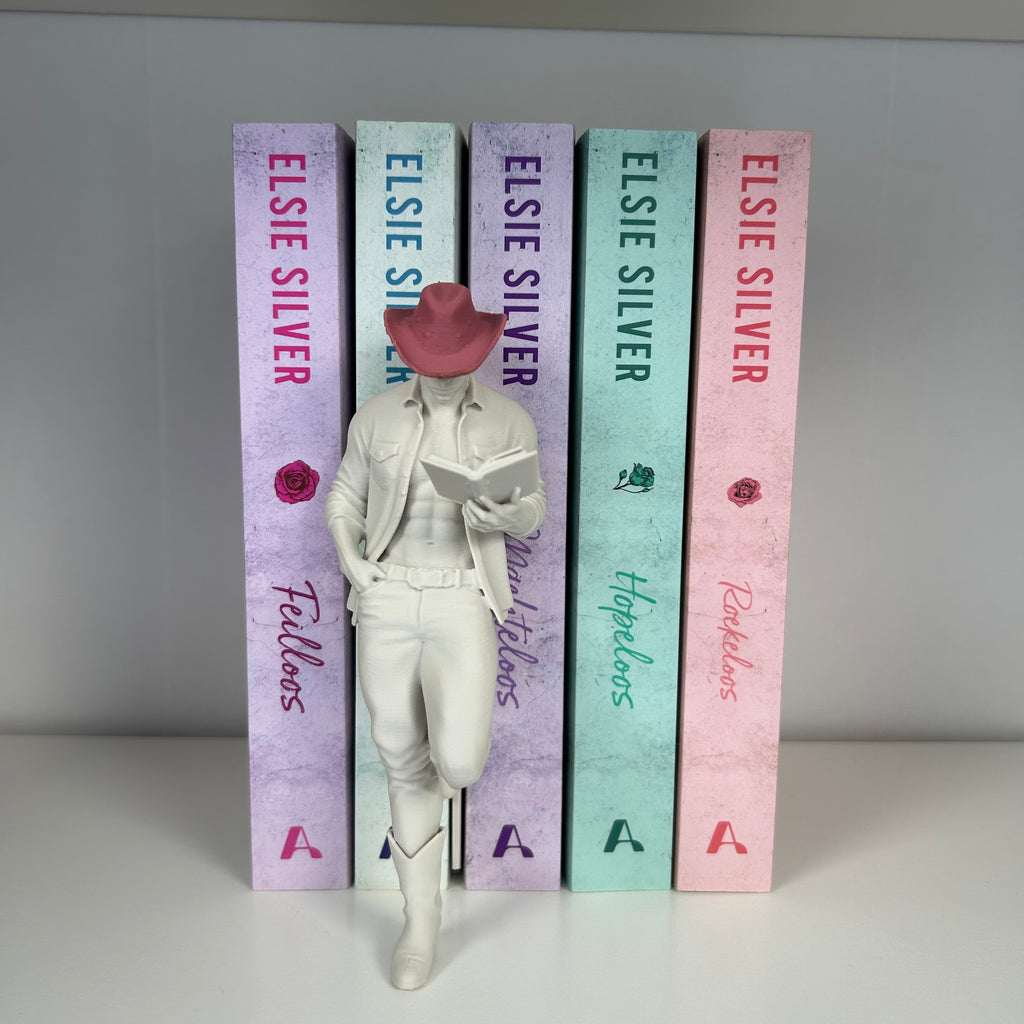 Hot cowboy reader bookshelf decor