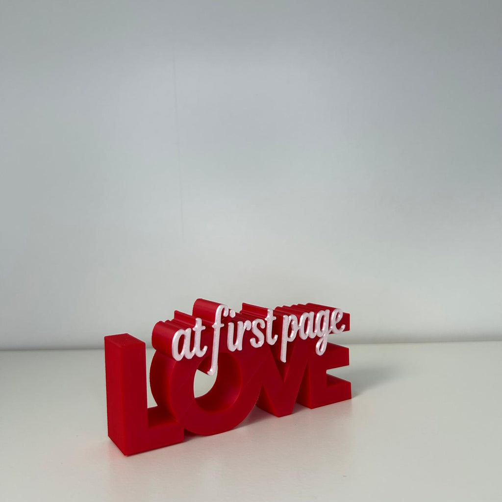 Love at first page Word Art - Bookish decor