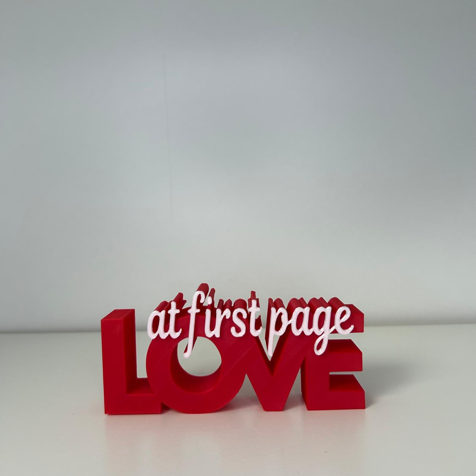Love at first page Word Art - Bookish decor