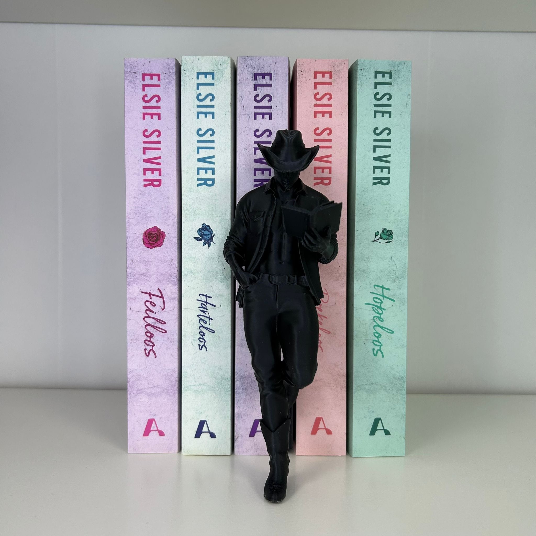 Hot cowboy reader bookshelf decor