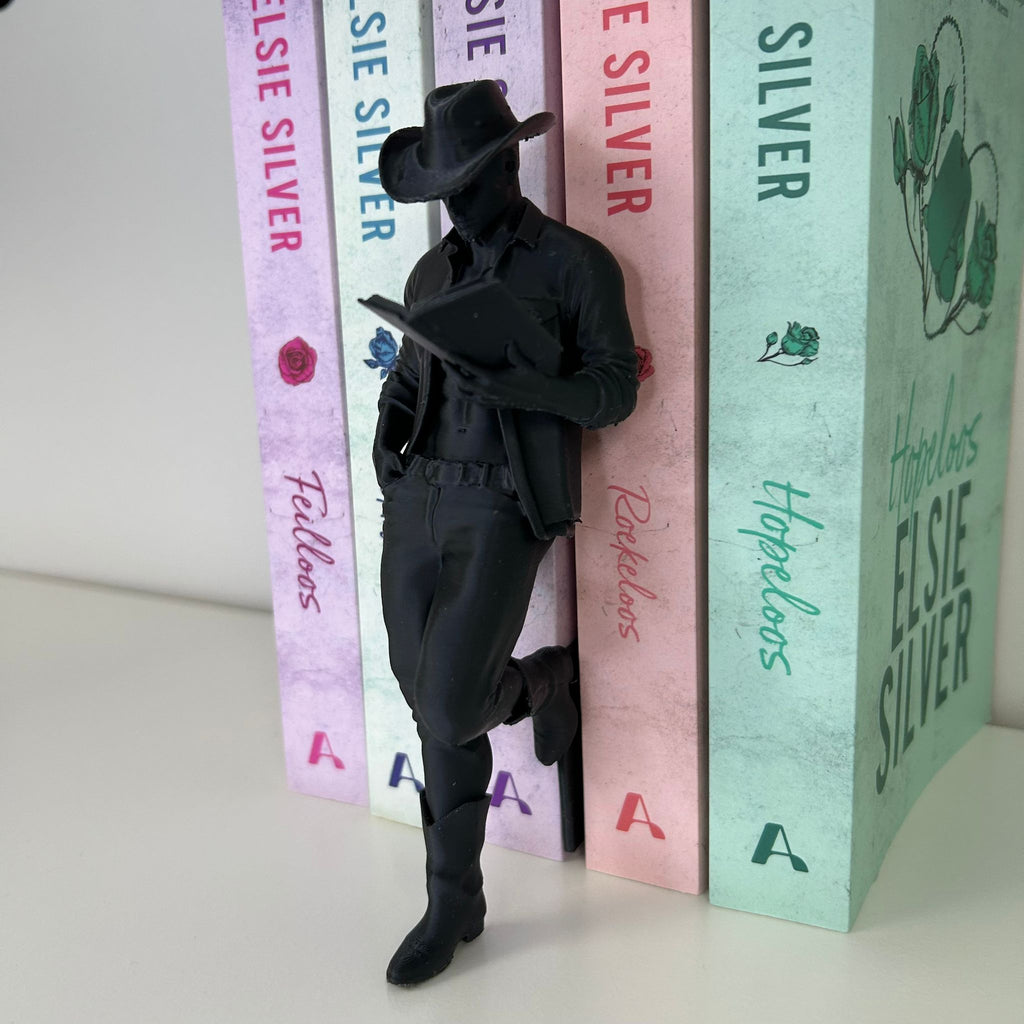 Hot cowboy reader bookshelf decor