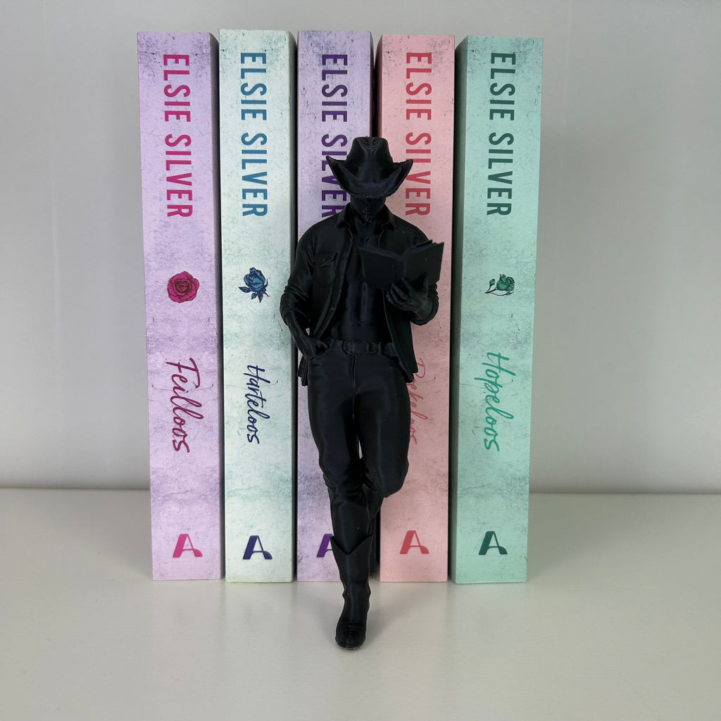 Hot cowboy reader bookshelf decor