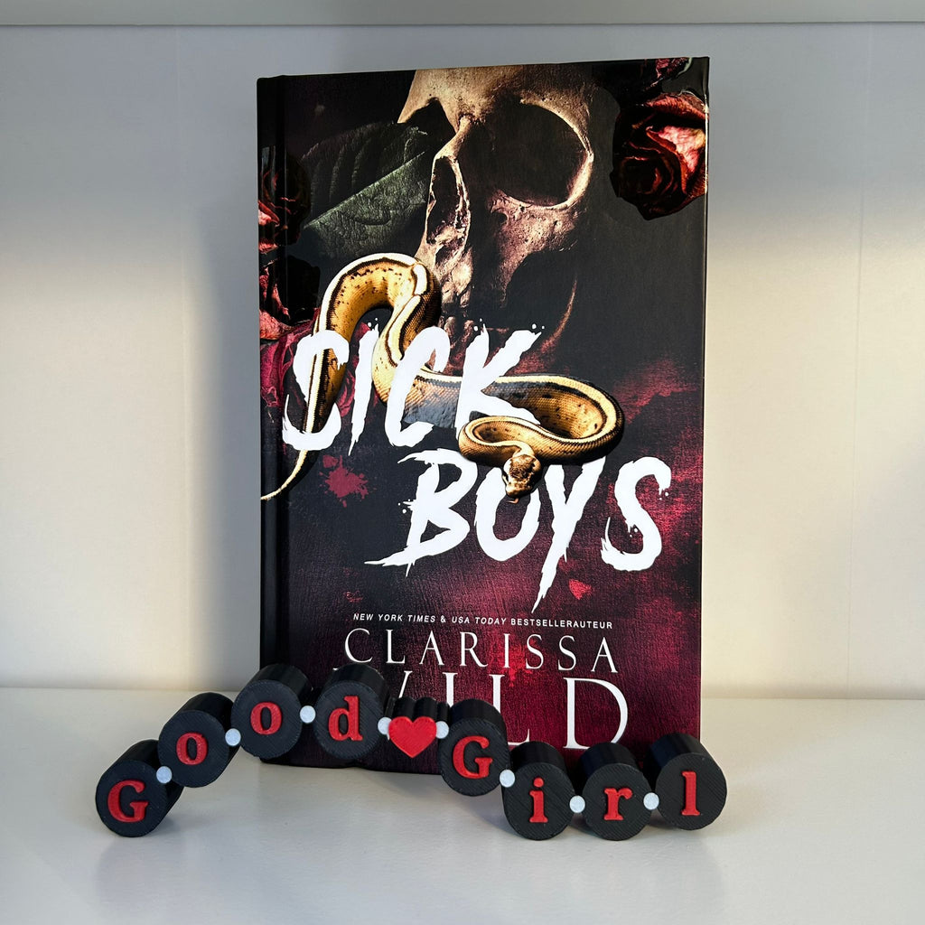 Good Girl - Friendship bracelet sign for dark romance bookshelf decor