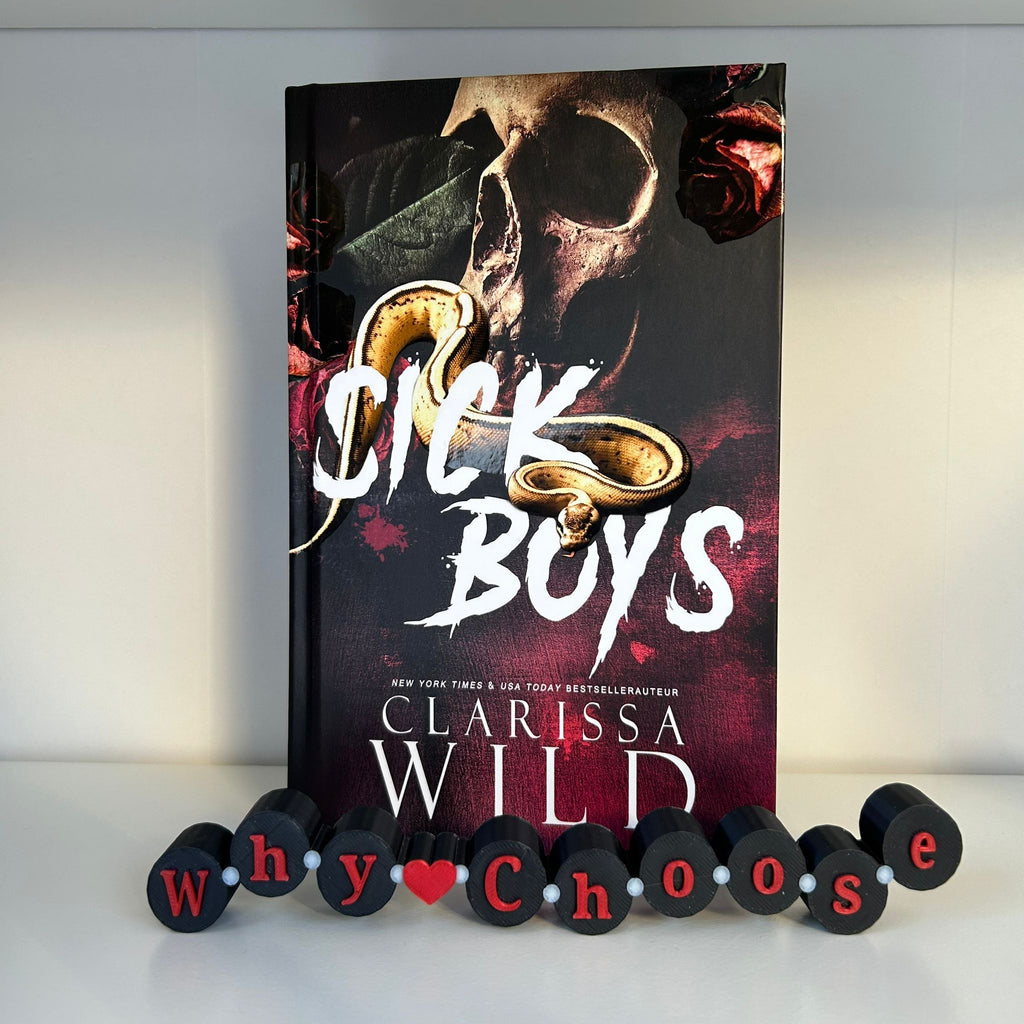 Why Choose - Friendship bracelet sign for dark romance bookshelf decor