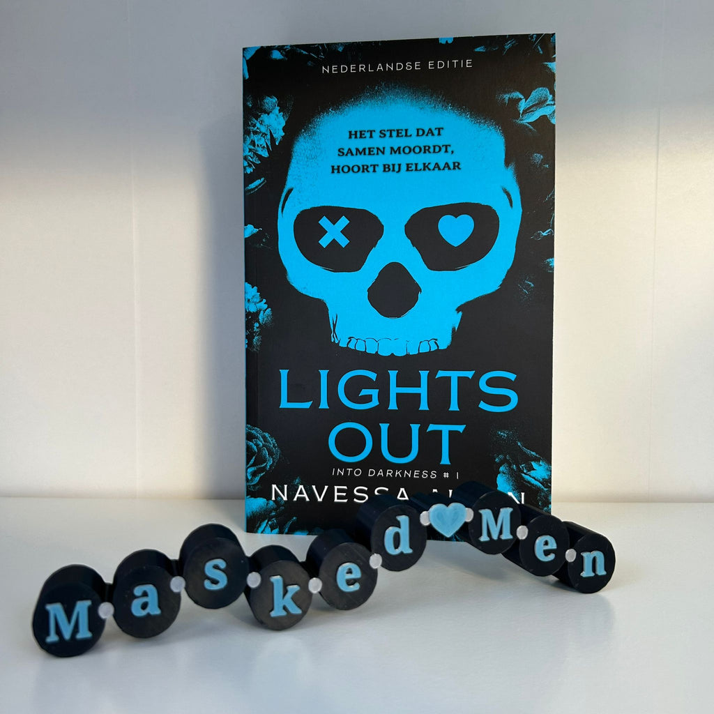 Masked Men - Friendship bracelet sign for dark romance bookshelf decor