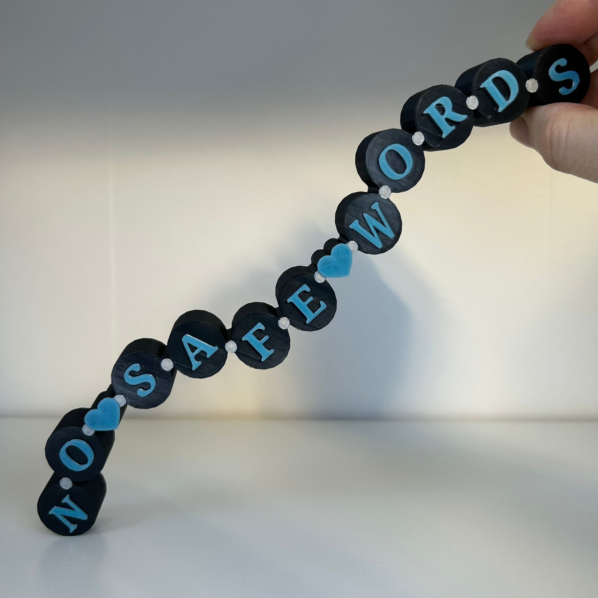 No Safe Words - Friendship bracelet sign for dark romance bookshelf decor