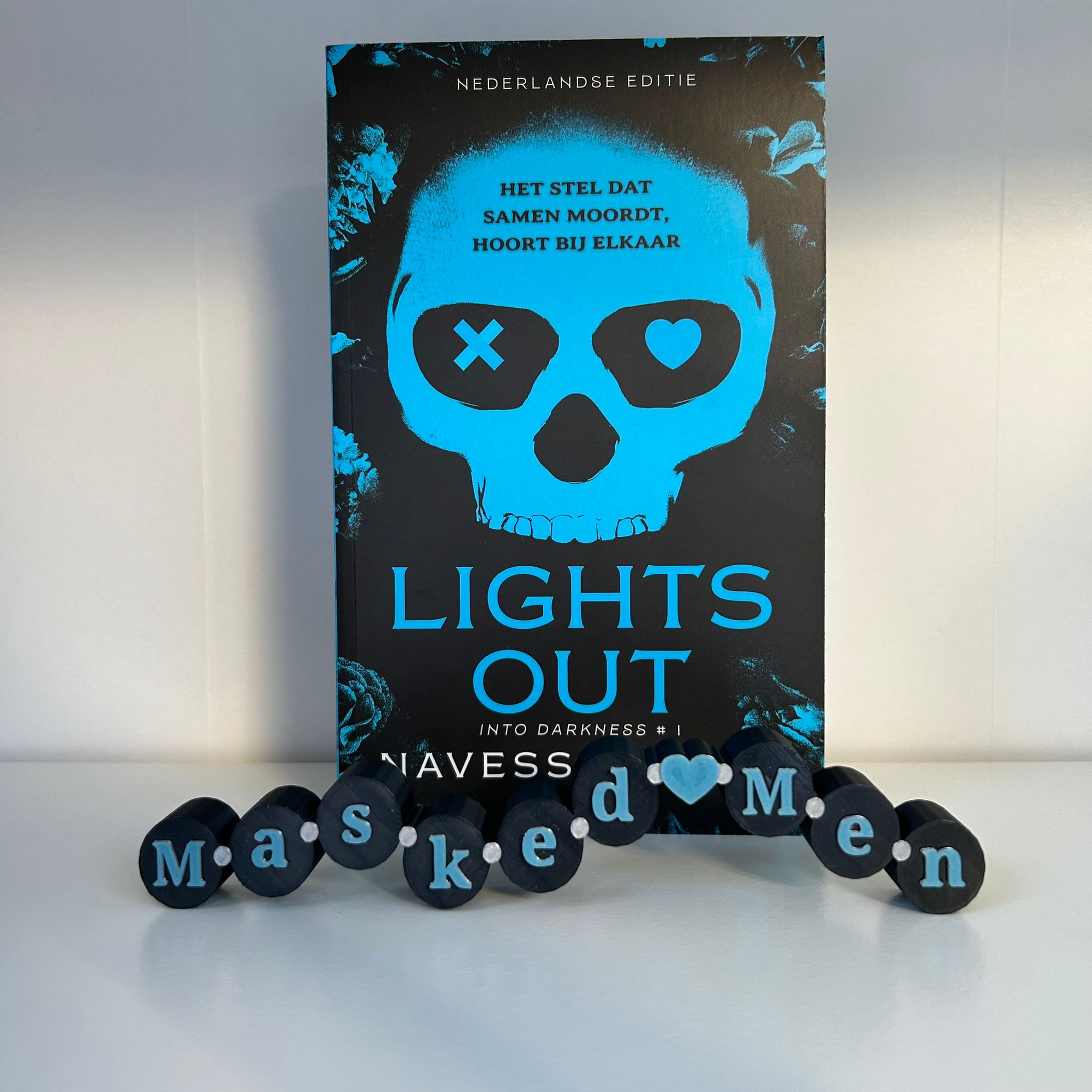 Masked Men - Friendship bracelet sign for dark romance bookshelf decor