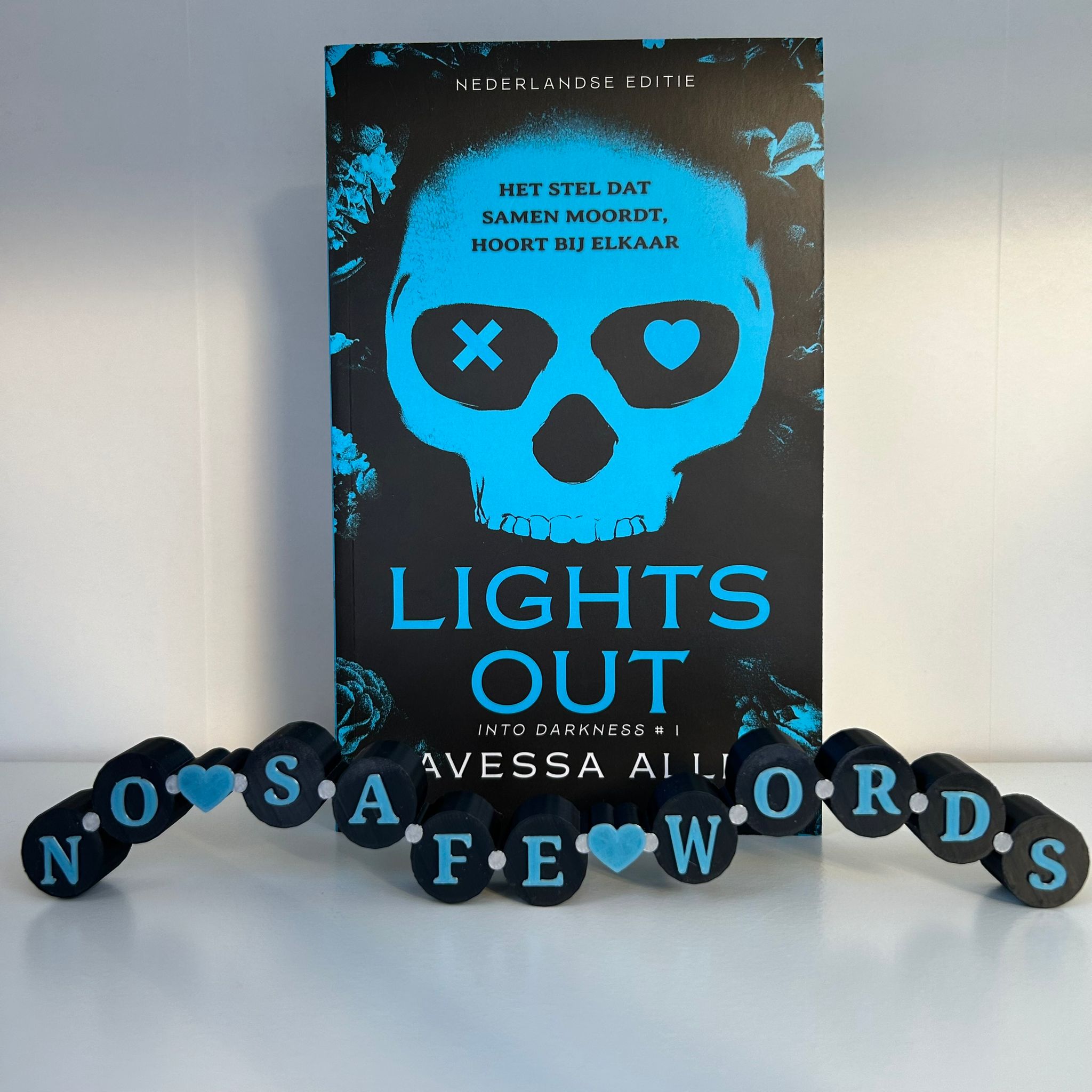 No Safe Words - Friendship bracelet sign for dark romance bookshelf decor