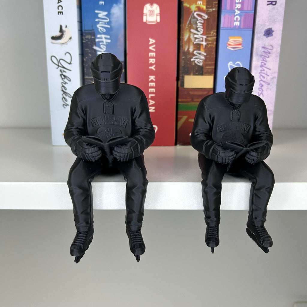 Ice Hockey Reader - shelf sitter | sports romance decor