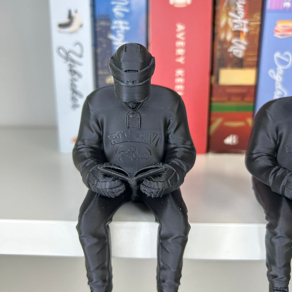 Ice Hockey Reader - shelf sitter | sports romance decor