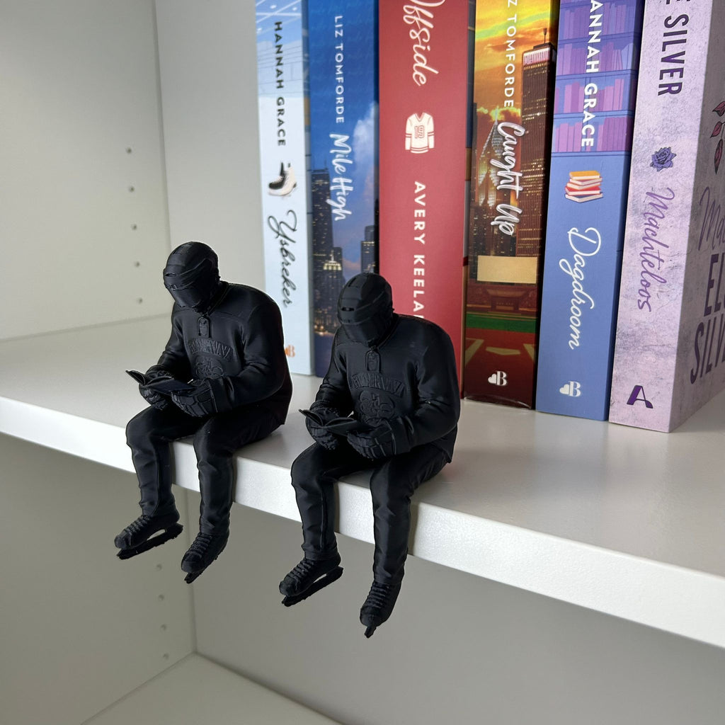 Ice Hockey Reader - shelf sitter | sports romance decor