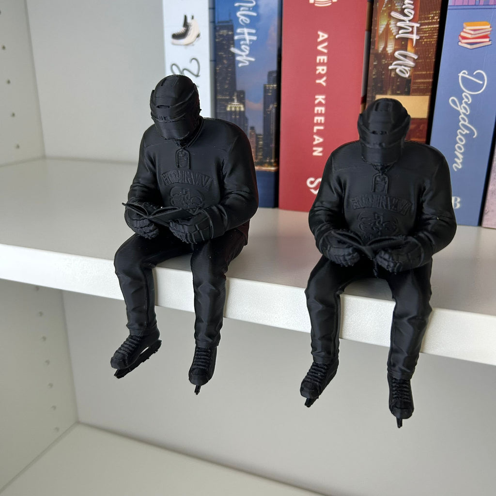 Ice Hockey Reader - shelf sitter | sports romance decor