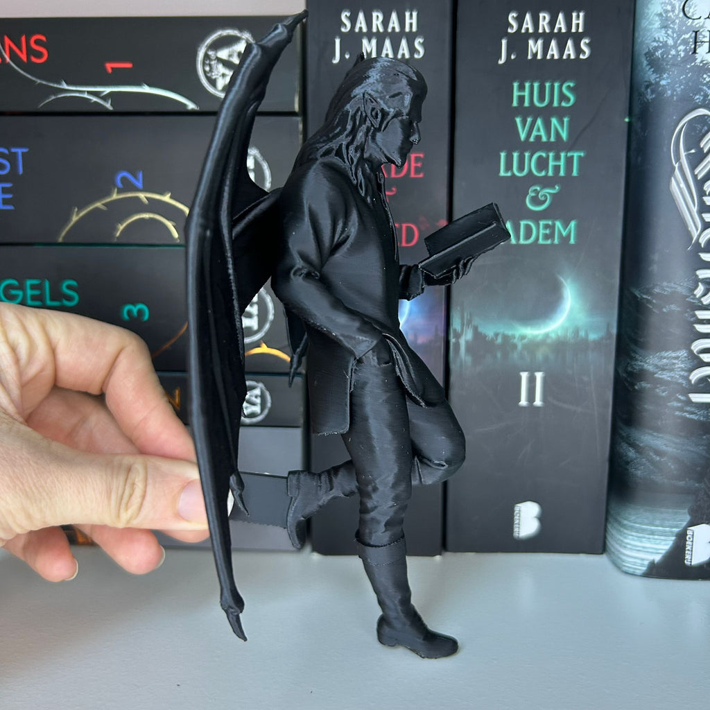 Illyrian Warrior / High Lord Bookshelf Figure – Fantasy Reader Decor – Winged Book Lover