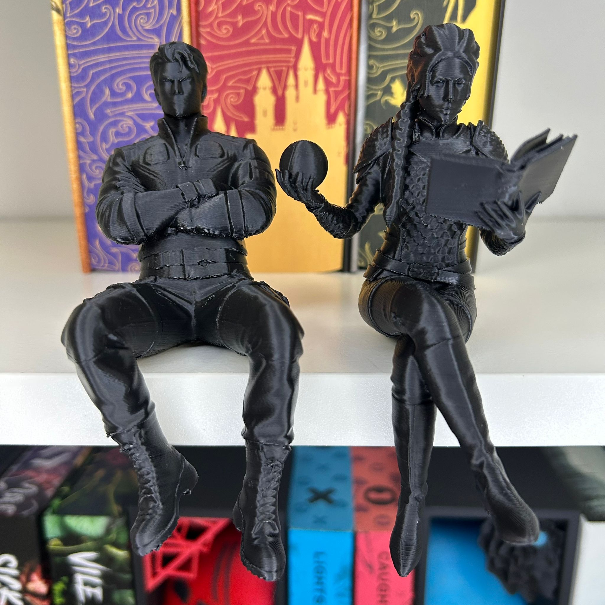 Dragon Rider Bookshelf Figures – Violet & Xaden inspired