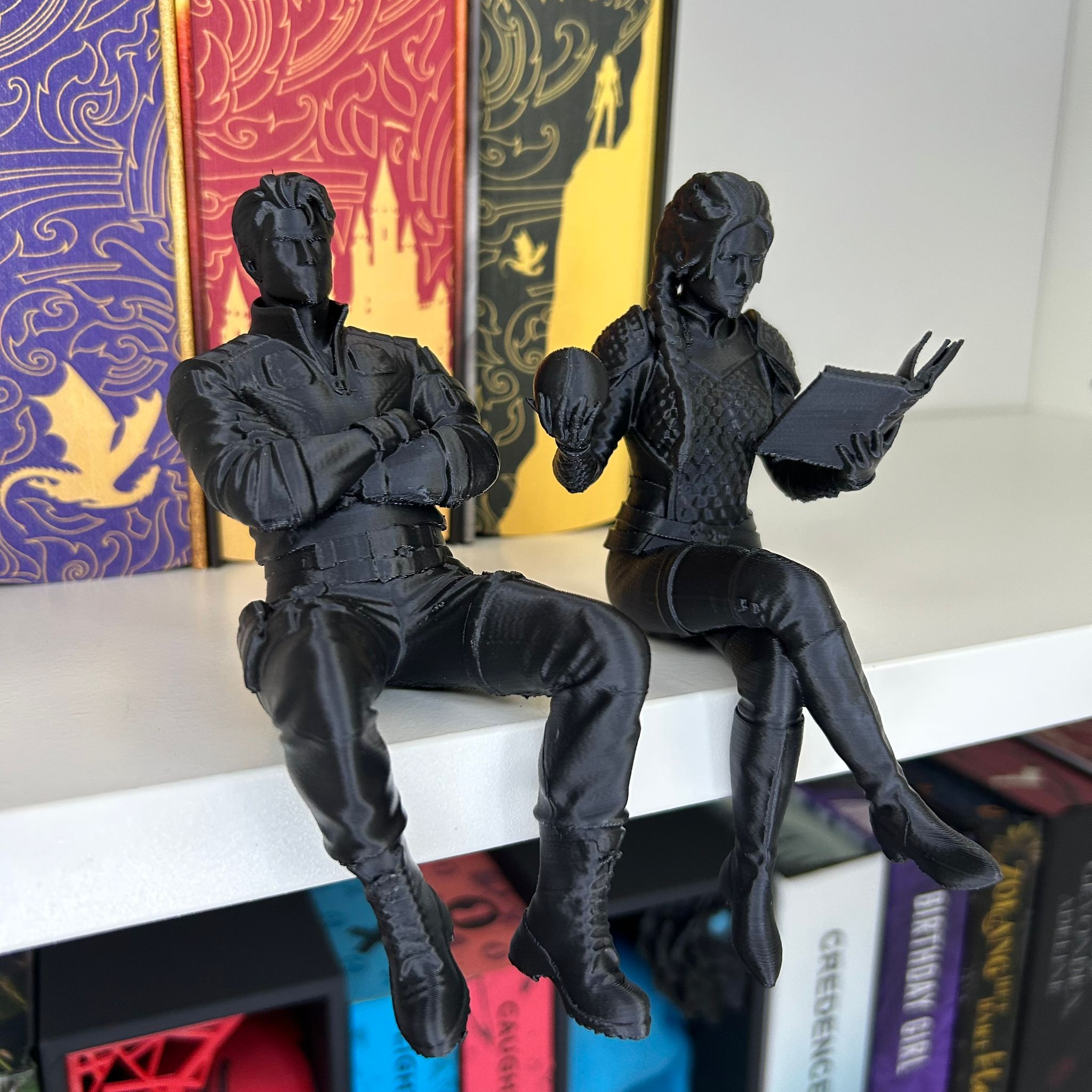 Dragon Rider Bookshelf Figures – Violet & Xaden inspired