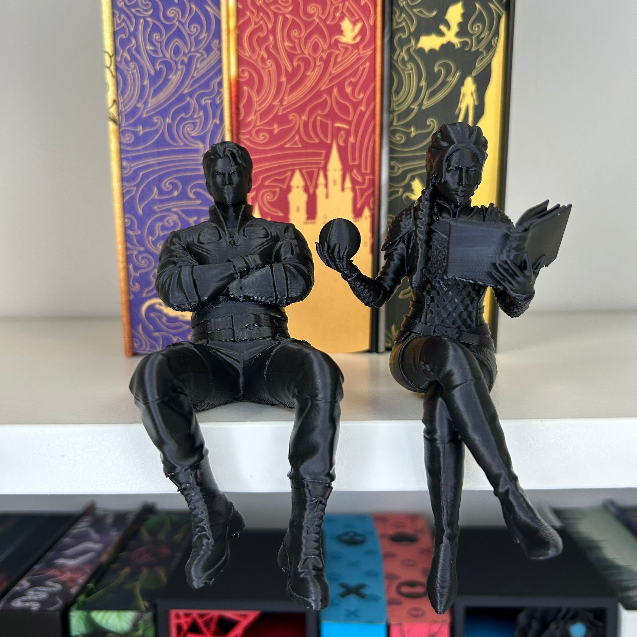 Dragon Rider Bookshelf Figures – Violet & Xaden inspired