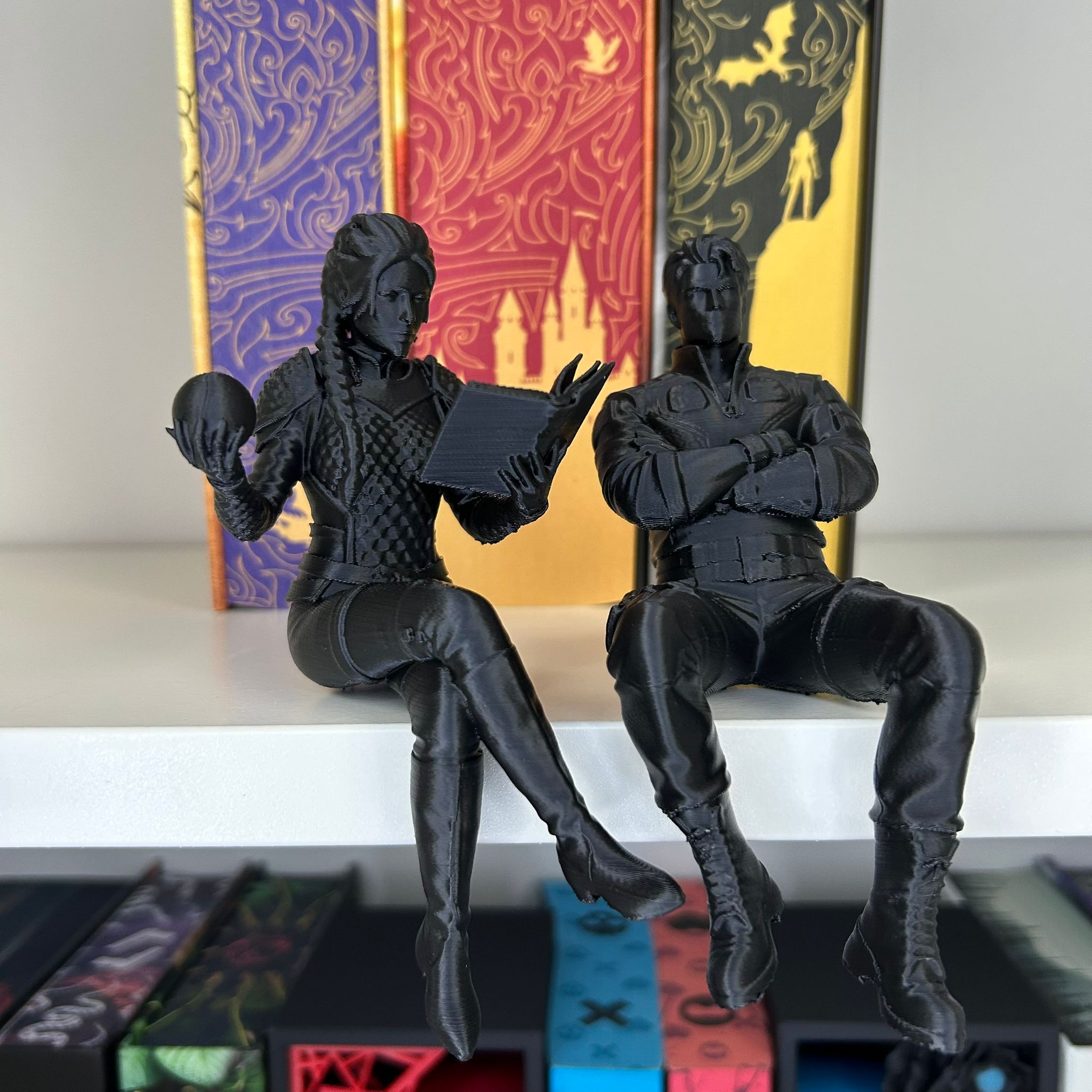 Dragon Rider Bookshelf Figures – Violet & Xaden inspired