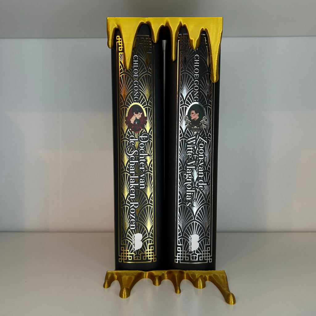 Drip bookend bottom and top decor