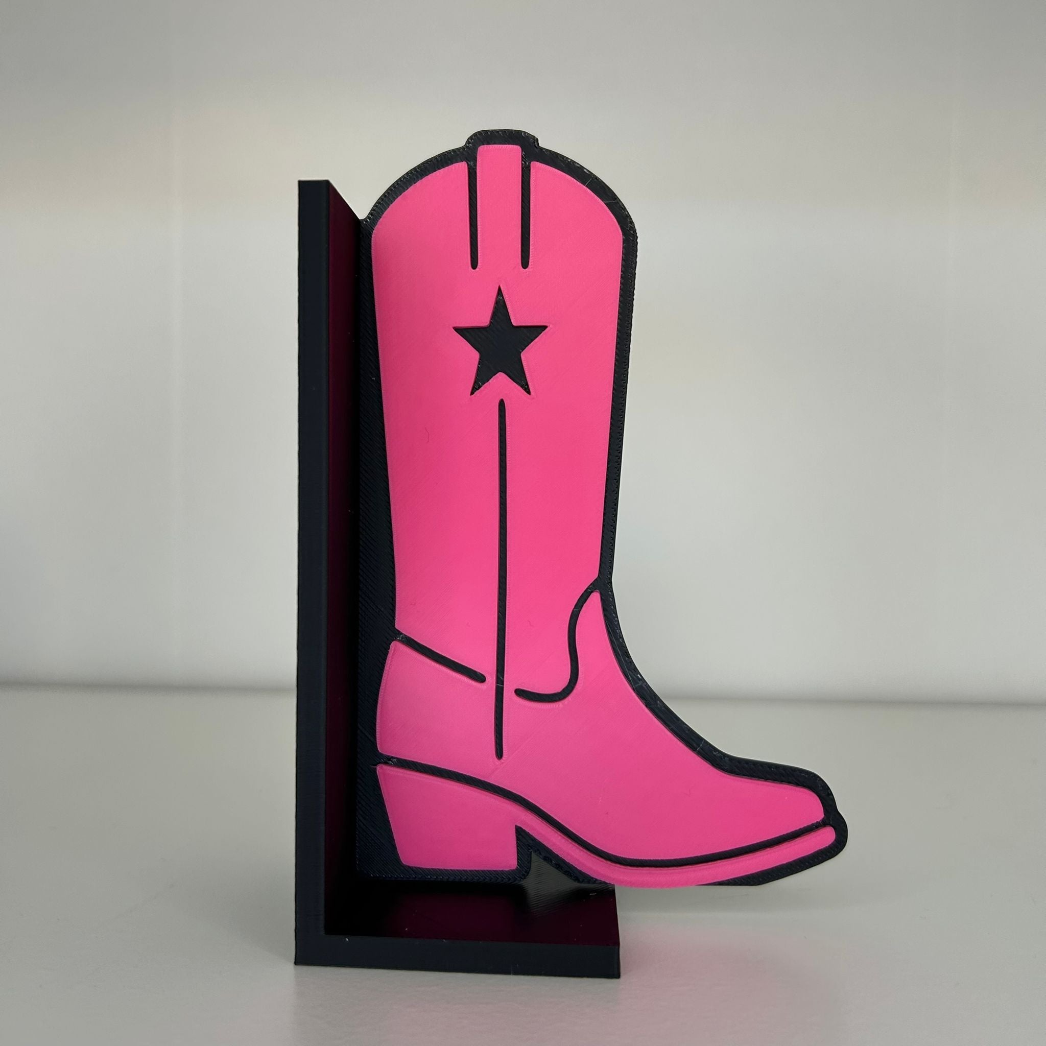 Cowboy Bookends – Western Bookshelf Decor –  Cowboy head & Cowboy Boot Bookends