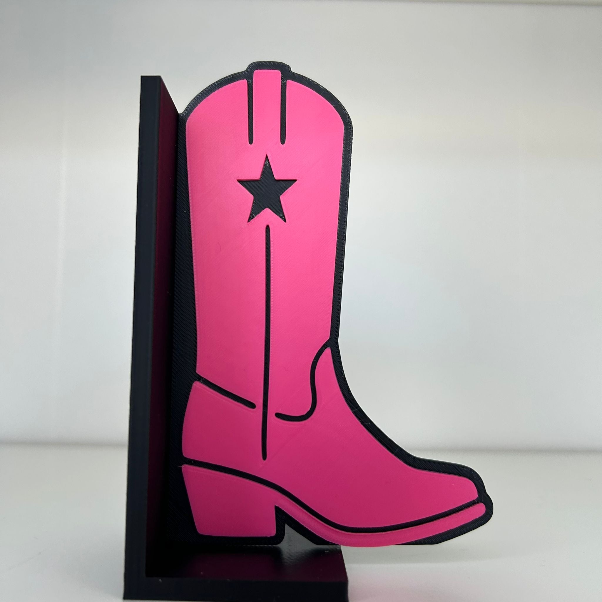 Cowboy Bookends – Western Bookshelf Decor –  Cowboy head & Cowboy Boot Bookends