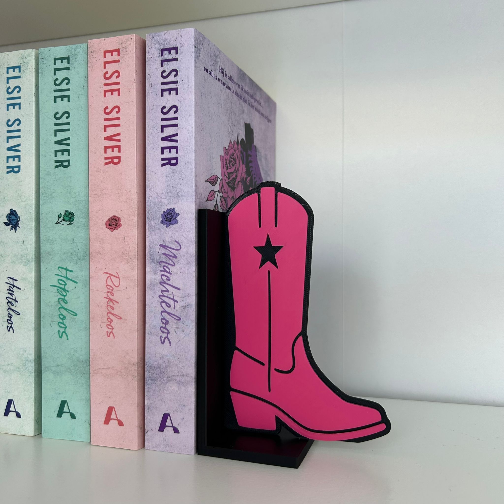 Cowboy Bookends – Western Bookshelf Decor –  Cowboy head & Cowboy Boot Bookends