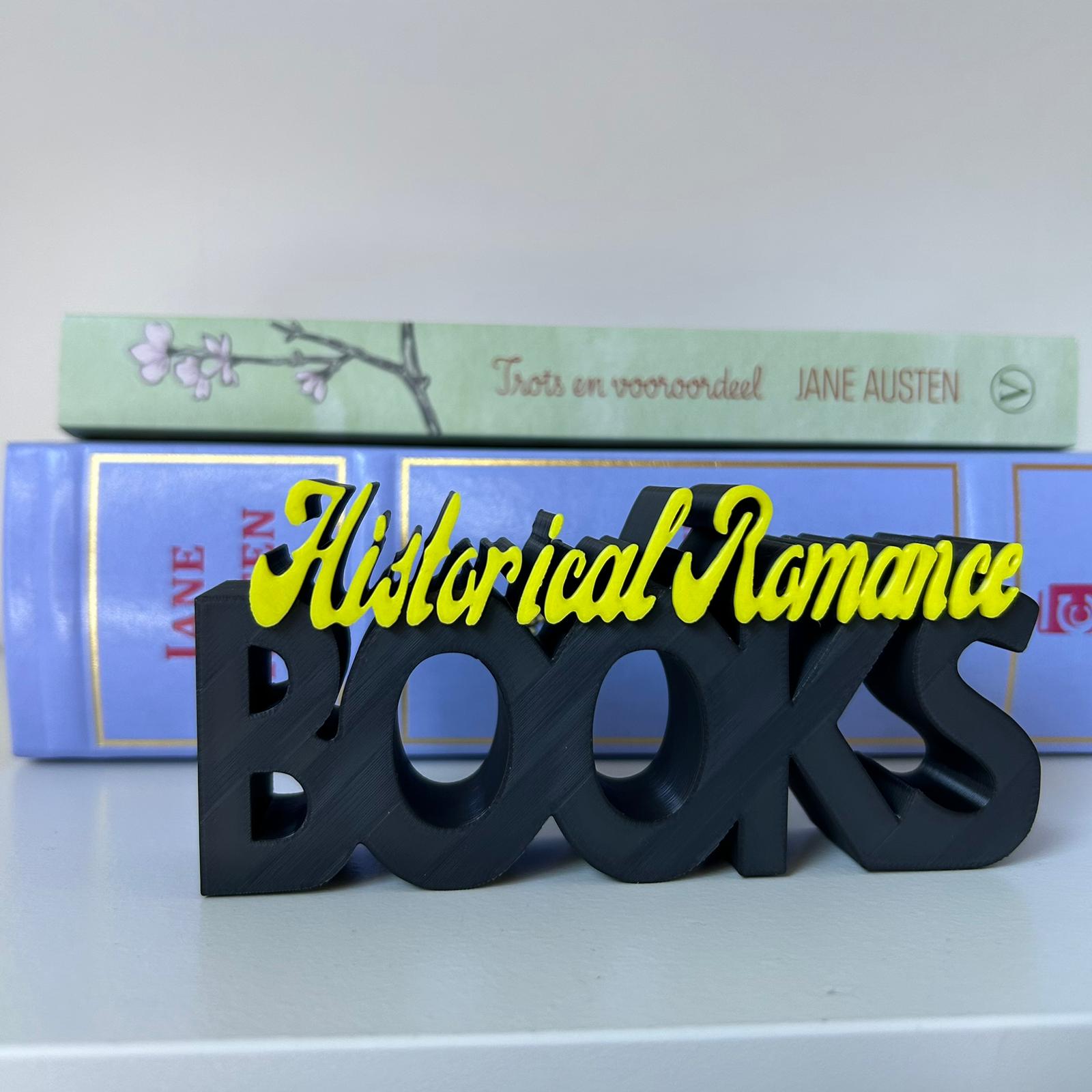 Word Art 'Historical Romance Books'