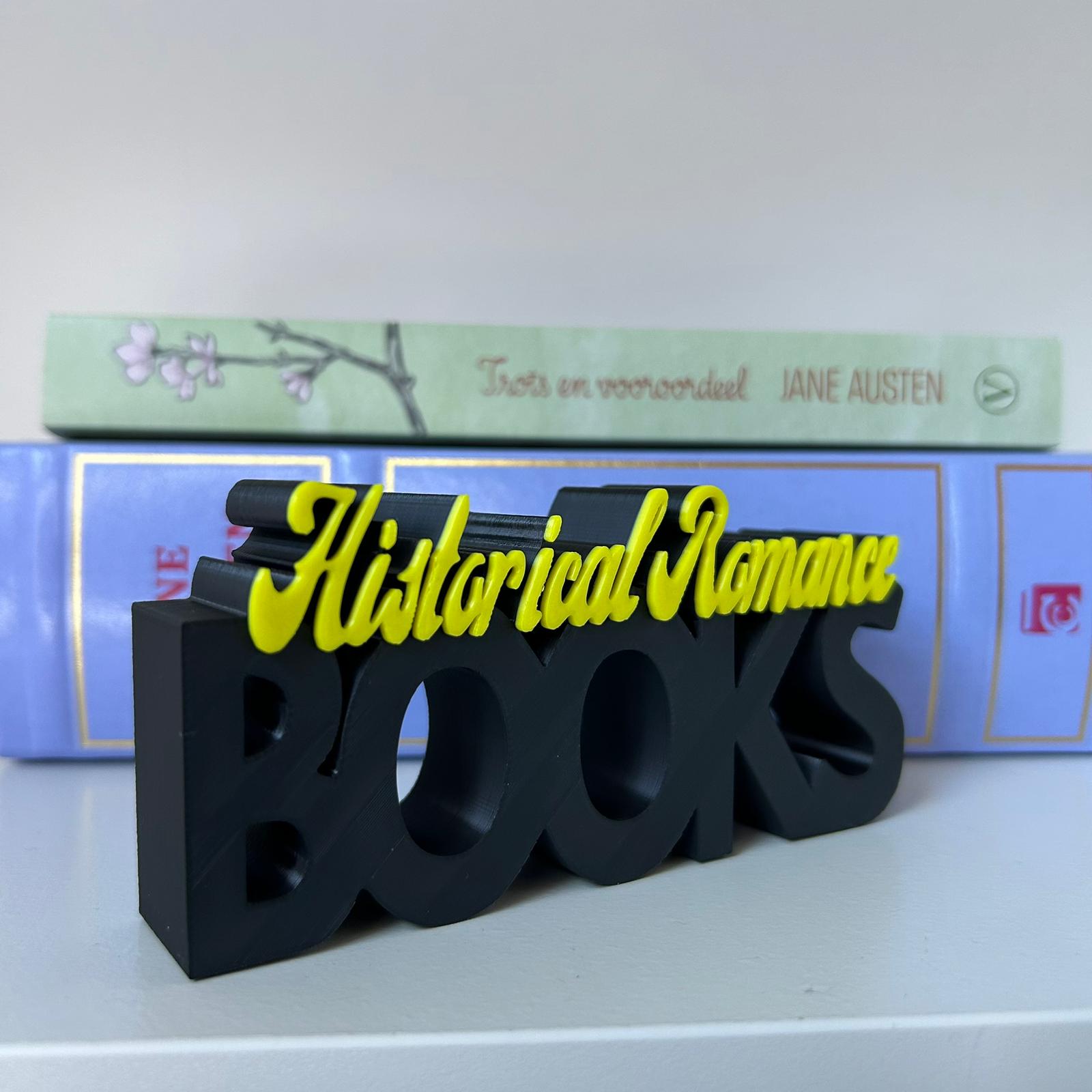 Word Art 'Historical Romance Books'