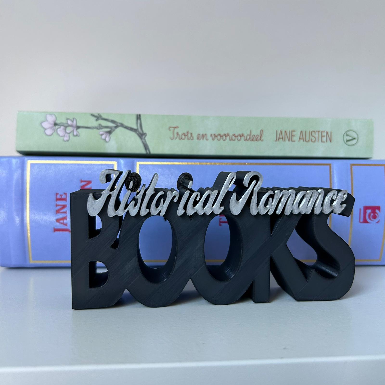 Word Art 'Historical Romance Books'